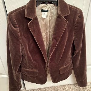 Womens J Crew Velour Velvet Jacket / Blazer, size 10
